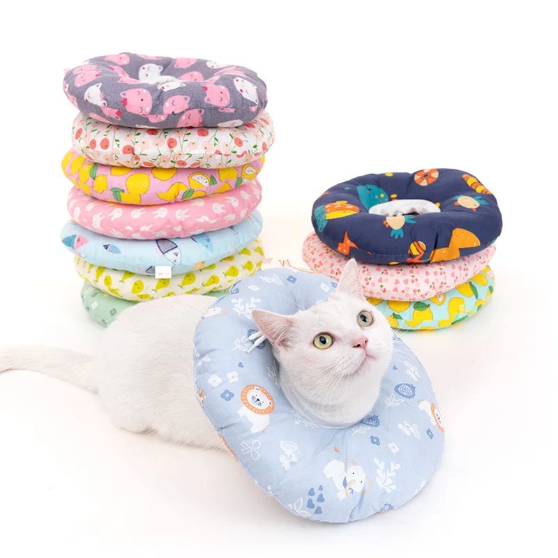 

Cat Elizabethan Collar for Anti-Bite Lick Surgery Wound Healing Protective Pet Cats Collar Pet Neck Cone Recovery Collar