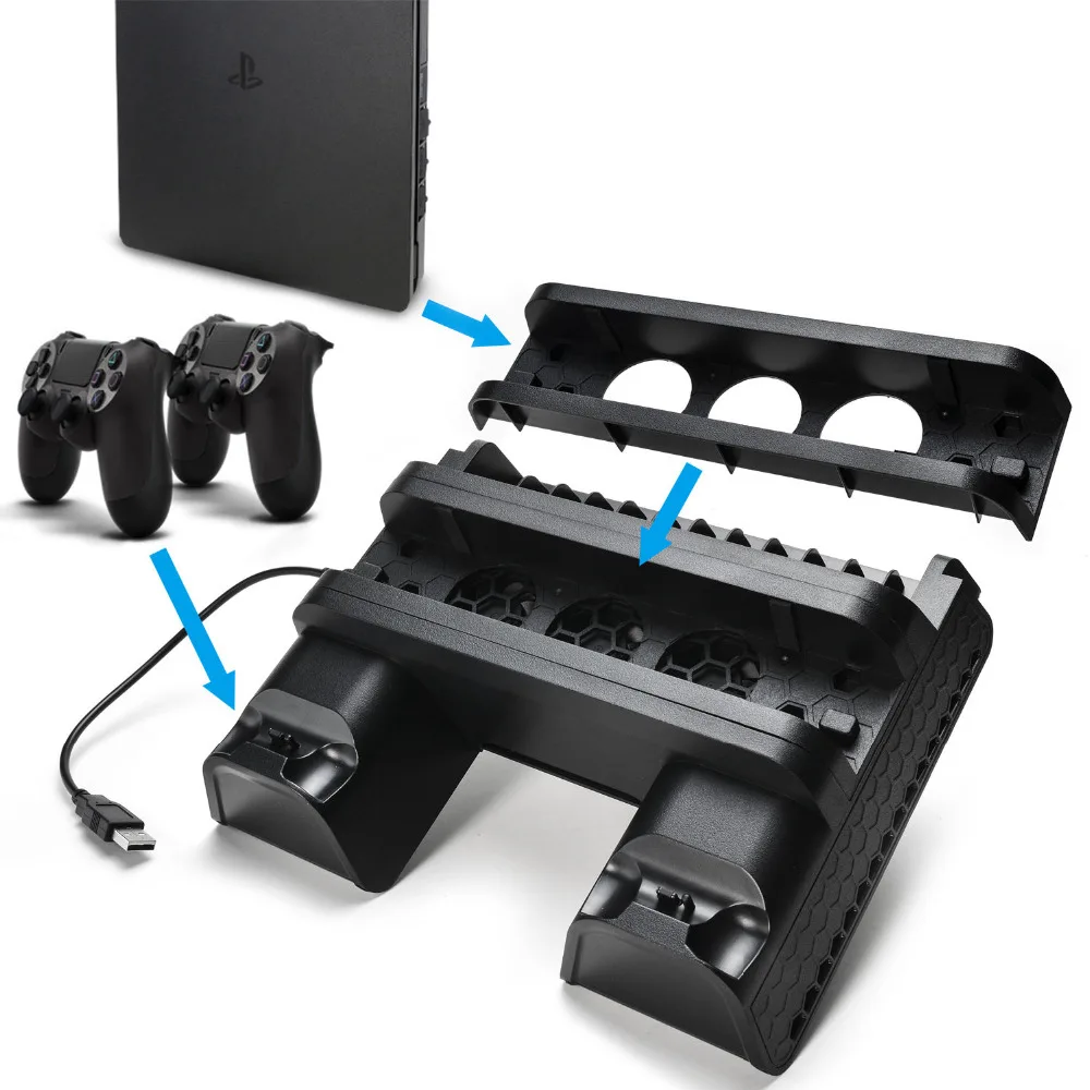 PS4 аксессуары PS4/PS4 Slim/PS4 Pro Vertical консоли Вентилятор охлаждения контроллер Зарядное