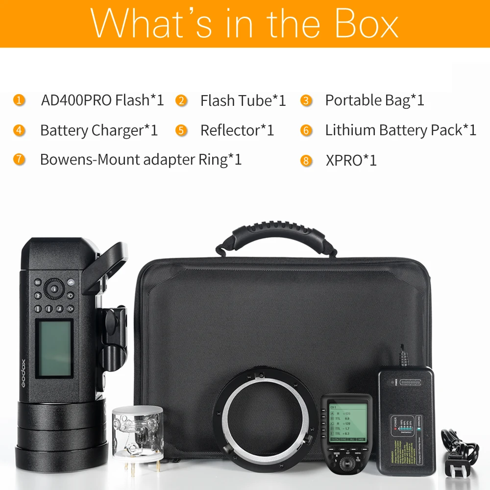 Беспроводная внешняя вспышка Godox AD400Pro все-в-одном TTL HSS 2 4G с передатчиком Xpro для Canon