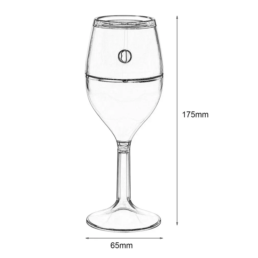 

80ml Air Humidifier Red Wine Cup USB Colorful Night Lamp No Noise Mini Portable Air Cleaner for Home Car Use