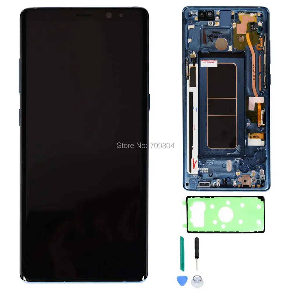 Супер AMOLED дисплей для SAMSUNG Galaxy NOTE8 ЖК-дисплей сенсорный экран Запасные части+ рамка
