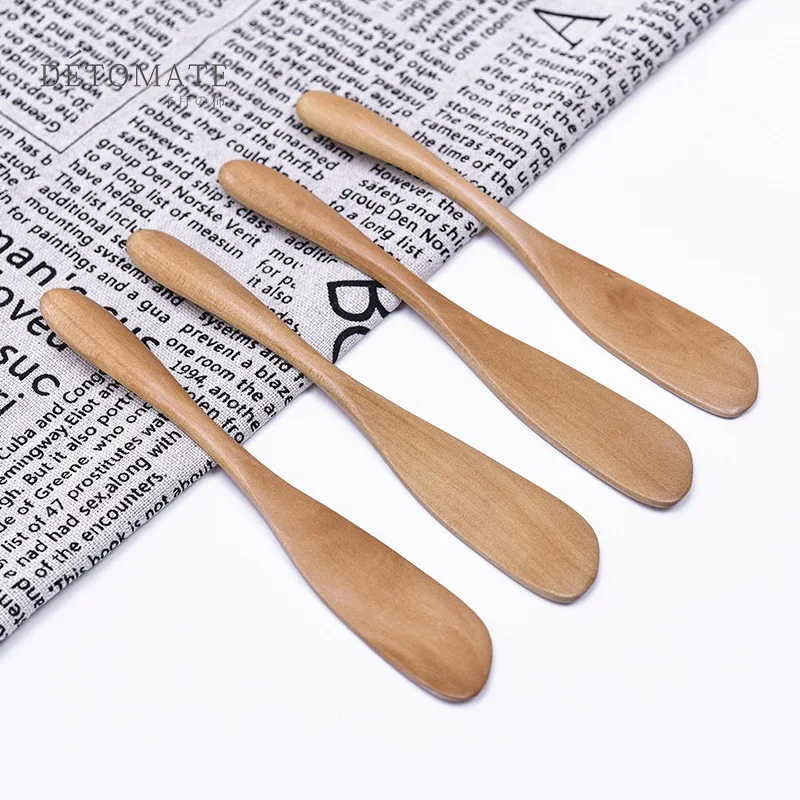 5 шт. новые деревянные маска нож масло для джема новый деревянный из цельного