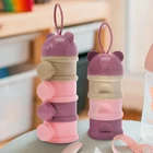 34 слоев, портативные Детские коробки для молока и порошка, милый медведь, стильный пищевой контейнер, коробки для хранения, детская елка