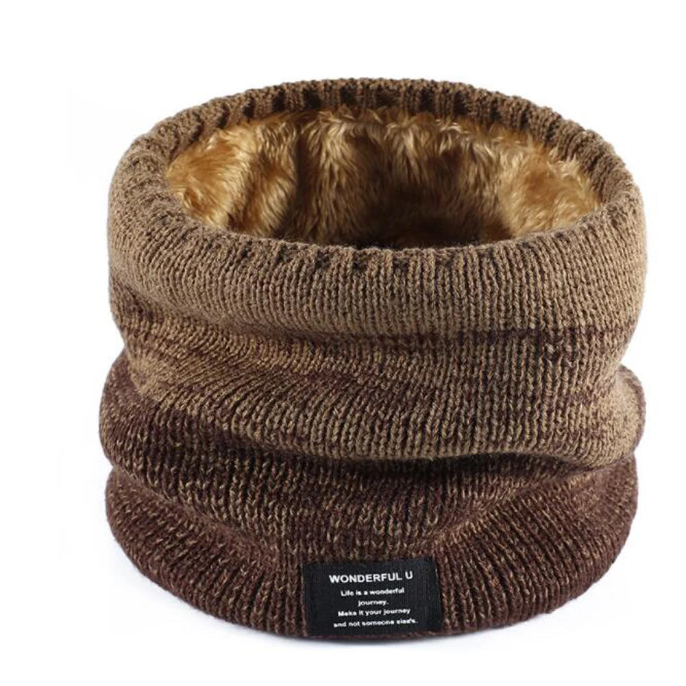 

2021 Fashion Winter Thermal Fleece Snood Neck Warmer Scarf Warm Winter Ski For Men Women Gifts