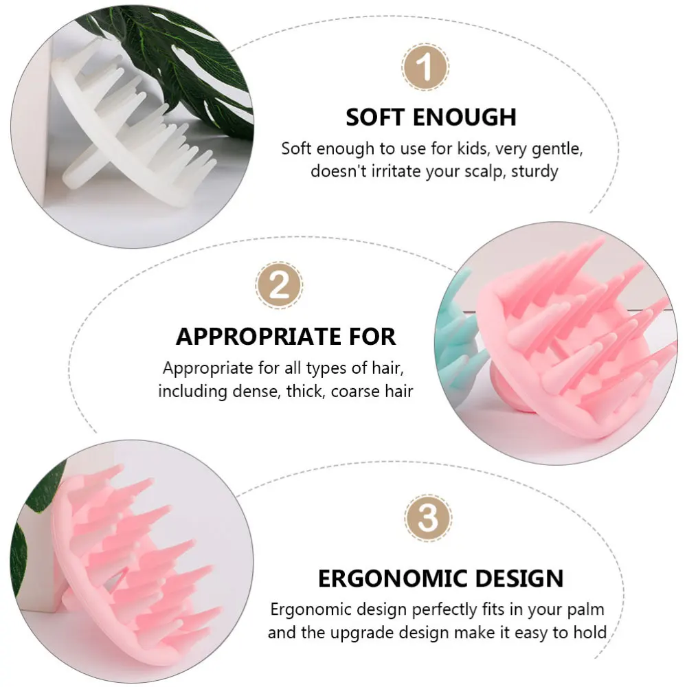 

2pcs Hair Shampoo Brush Scalp Care Hair Brush Shower Scalp Massager Brushes