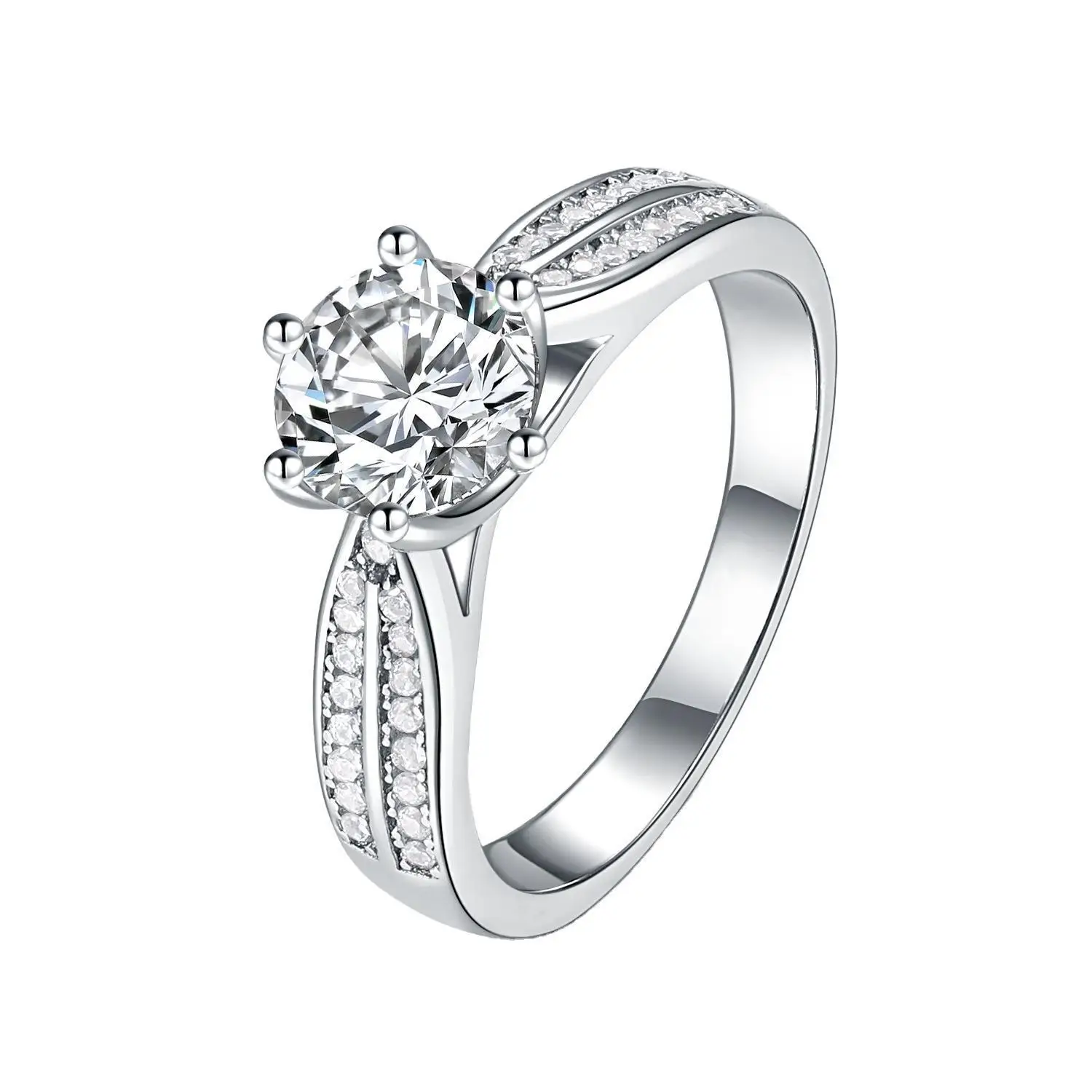 

Женское Двухслойное обручальное кольцо StarGems 1ct с муассанитом