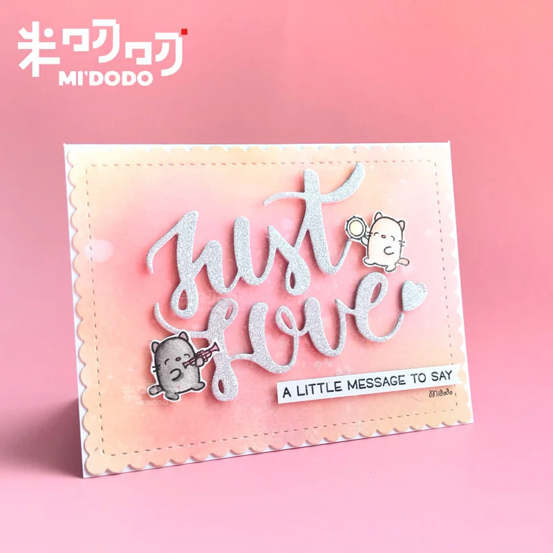 Металлические режущие штампы Love Word для скрапбукинга Сделай Сам изготовление