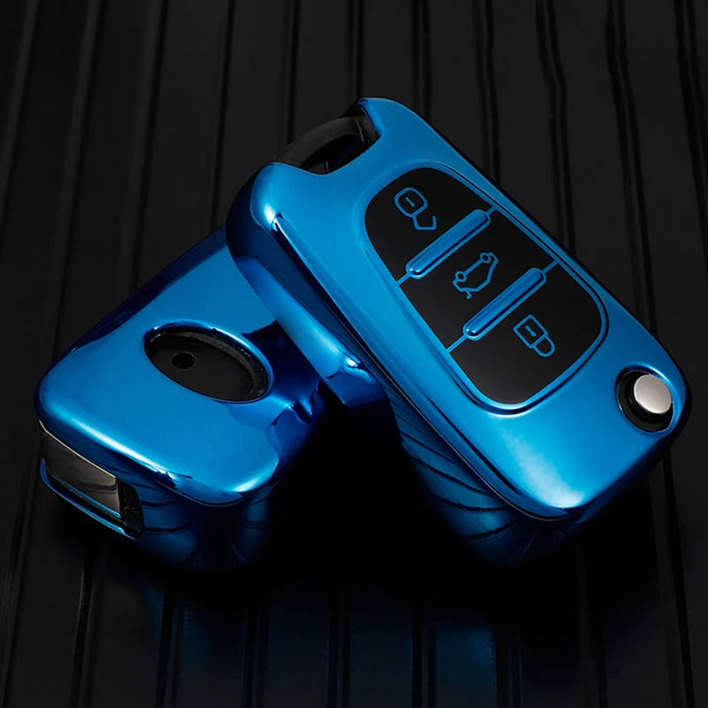 

Складной чехол для автомобильного ключа из ТПУ с дистанционным управлением и 3 кнопками, чехол для Kia Rio K2 K5 Sportage Sorento, защитный чехол, аксессу...