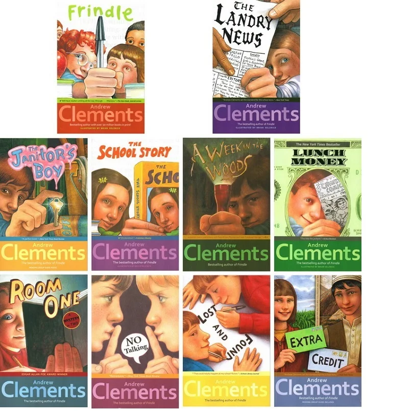 10 книг/набор Andrew Clements Frindle английские книги для чтения Американский Классический