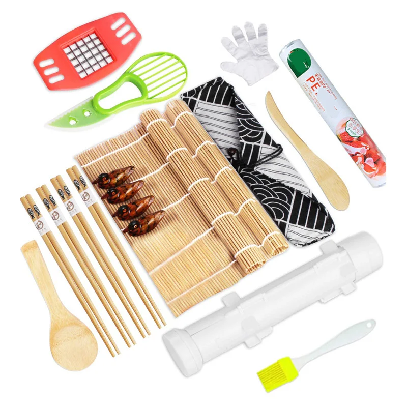 Kit de herramientas para hacer Sushi, juego de moldes de Bazooka, herramienta para aperitivos japoneses, rollo de algas marinas Nori, accesorios de cocina para Sushi