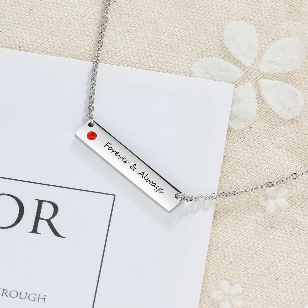 Персонализированное ожерелье из нержавеющей стали с гравировкой имени