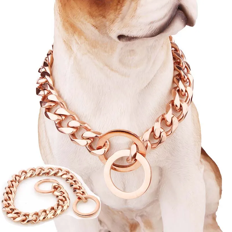 12 мм Широкий позолоченный ошейник для собаки роскошное свадебное ожерелье из