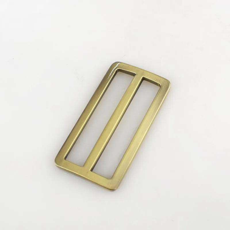 brass 5/10 шт. Meetee 50 мм металлический Tri Glide регулировать пряжки кольцо в виде буквы D ремень квадратной петли DIY рюкзаки, обуви, сумок и лямки швейные принадлежности - Цвет: brass