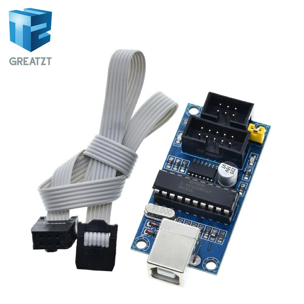 GREATZT 1 комплект USBTiny USBtinyISP AVR ISP программатор загрузчик для Meag2560 UNO R3 с 10pin Кабель