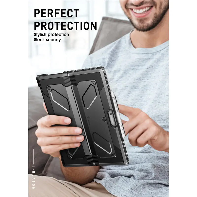 I-BLASON For Microsoft Surface Pro 7 (2019) / 6 (2018) /Pro 5 4 Armorbox Heavy Duty Dual Layer Case With Pencil Holder | Компьютеры и