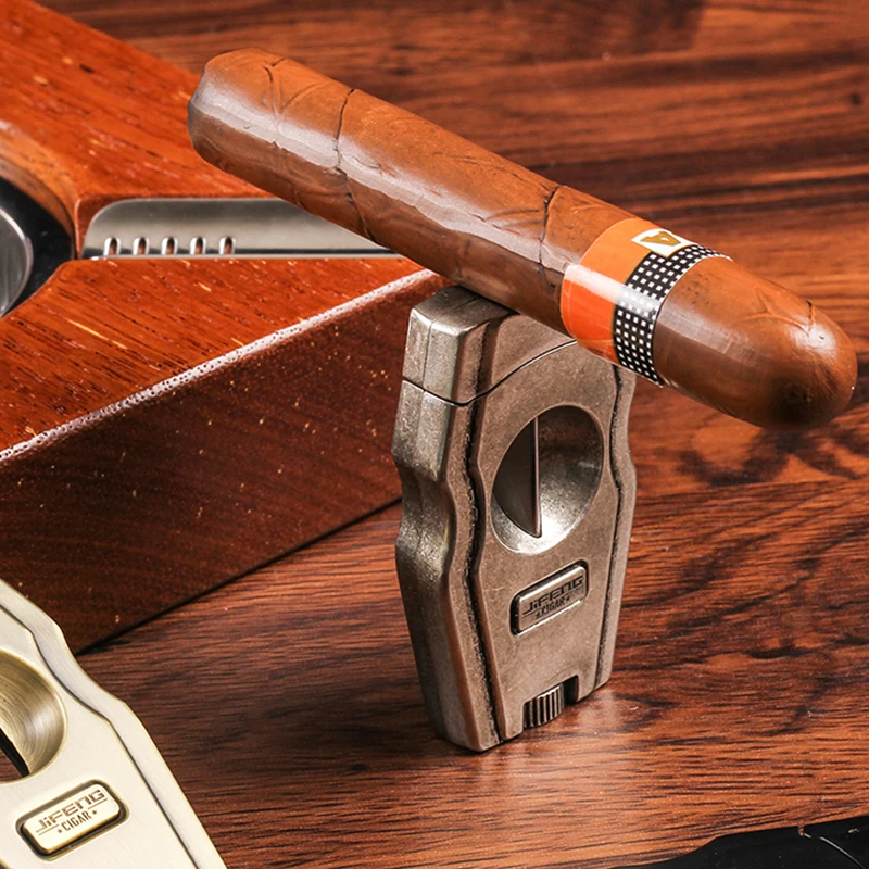 Креативный резак для сигар 3 в 1 с дыроколом и держателем ножницы из нержавеющей