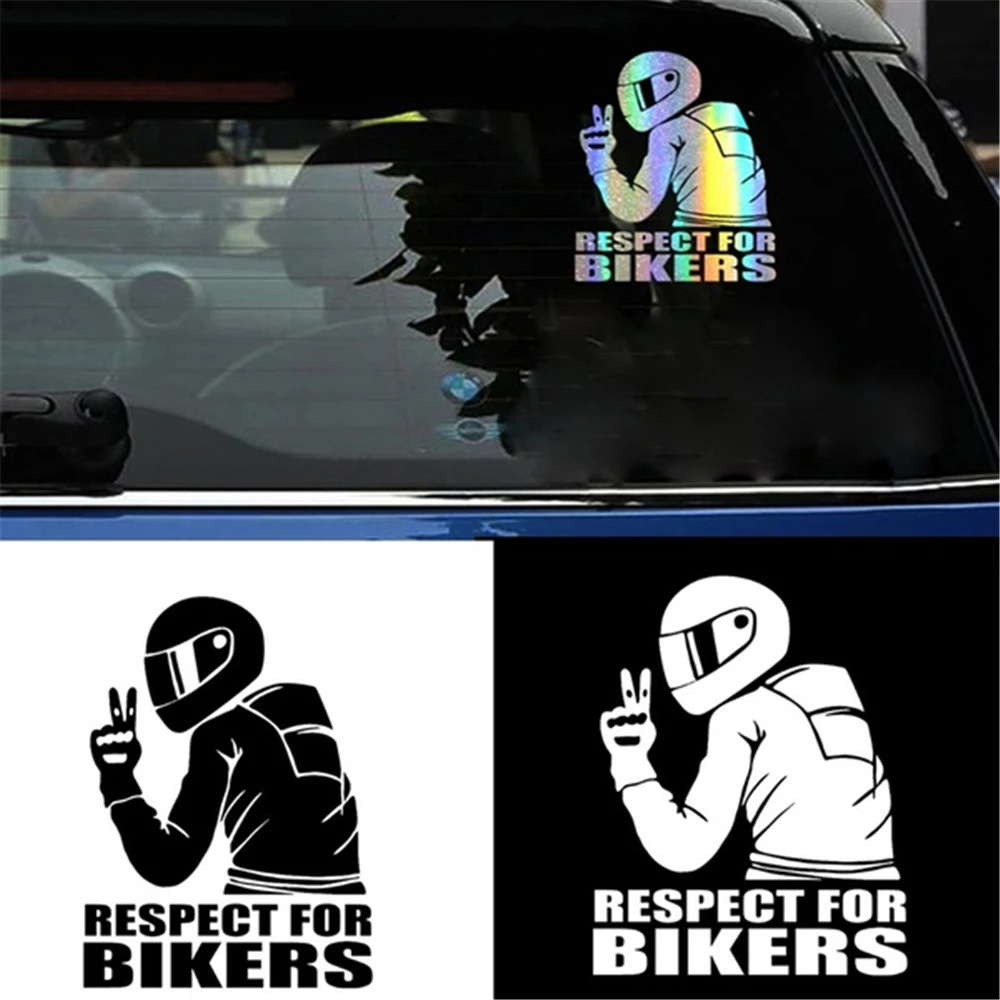 

New Motorcycle helmet Sticker Bicycle Automobile Protection Decoration Moto Styling 3D Respect Car Reflective Sticker Auto Decal
