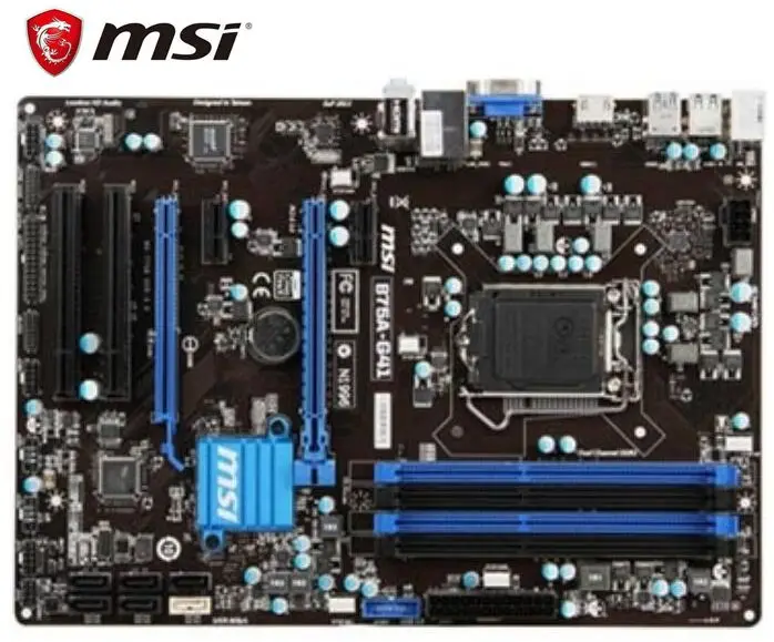 Материнская плата для MSI B75A-G41 DDR3 LGA 1155 для I3 I5 I7 Процессор доски USB2.0 USB3.0 32 ГБ B75 настольных материнских плат