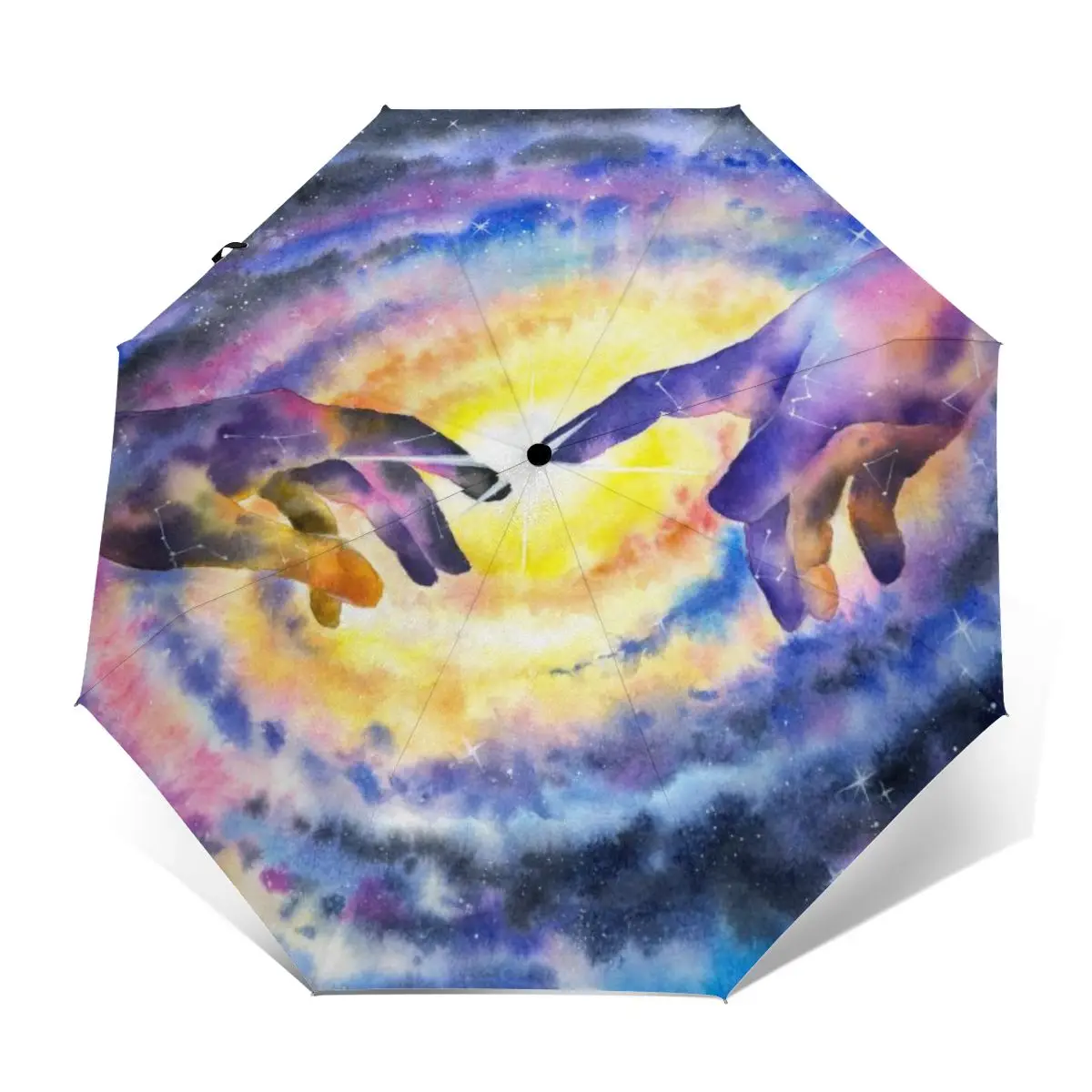 Online Astratta A Mano Con Galaxy Antivento Automatico Pieghevole Invertito Ombrello Portatile Paraguas Per Uomo Donna