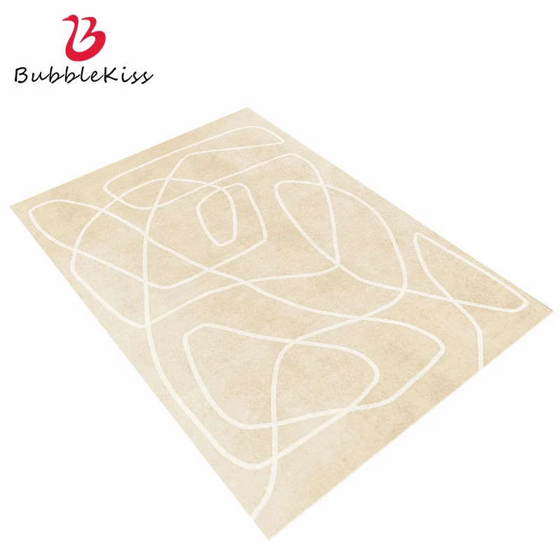 

Bubble Kiss Abstract Lines Carpets For Living Room Nordic Art Geometric Bedside Floor Mat Bedroom Decor Tatami Velvet Area Rugs