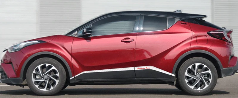 Углеродное волокно внешний вид двери боковая отделка Обложка молдинг для Toyota C HR