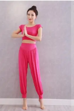 

1set/lot woman modal belly dancing set female solid yoga dancing costumes