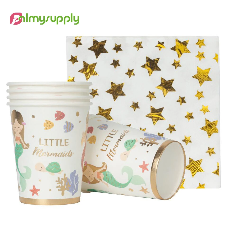 Прямая поставка бронзовая Русалочка для девочек товары дня рождения бумажный