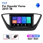 Автомагнитола NaviFly TS7 1 Гб + 16 ГБ Android FM, мультимедийный аудио плеер с GPS-навигацией для Hyundai Verna Solaris Accent 2017-2018 без DVD