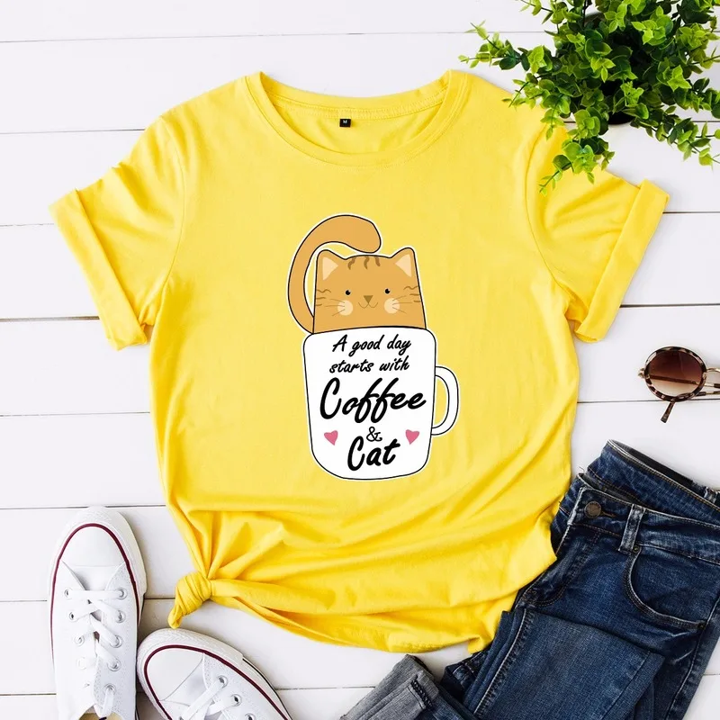 JCGO летняя модная женская футболка из хлопка 5XL плюс размер повседневная с