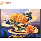 Алмазная вышивка с изображением прекрасных золотых роз, алмазная вышивка стразы, мозаичная картина по номерам, хобби, подарок на заказ