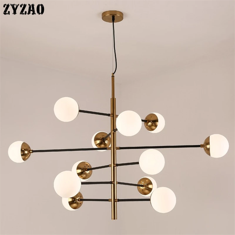 

Nordic Creative Art Glass Ball Pendant Lights Modern Simple Bedroom Living Room Hanglamp Restaurant Dining Room LED Pendant Lamp