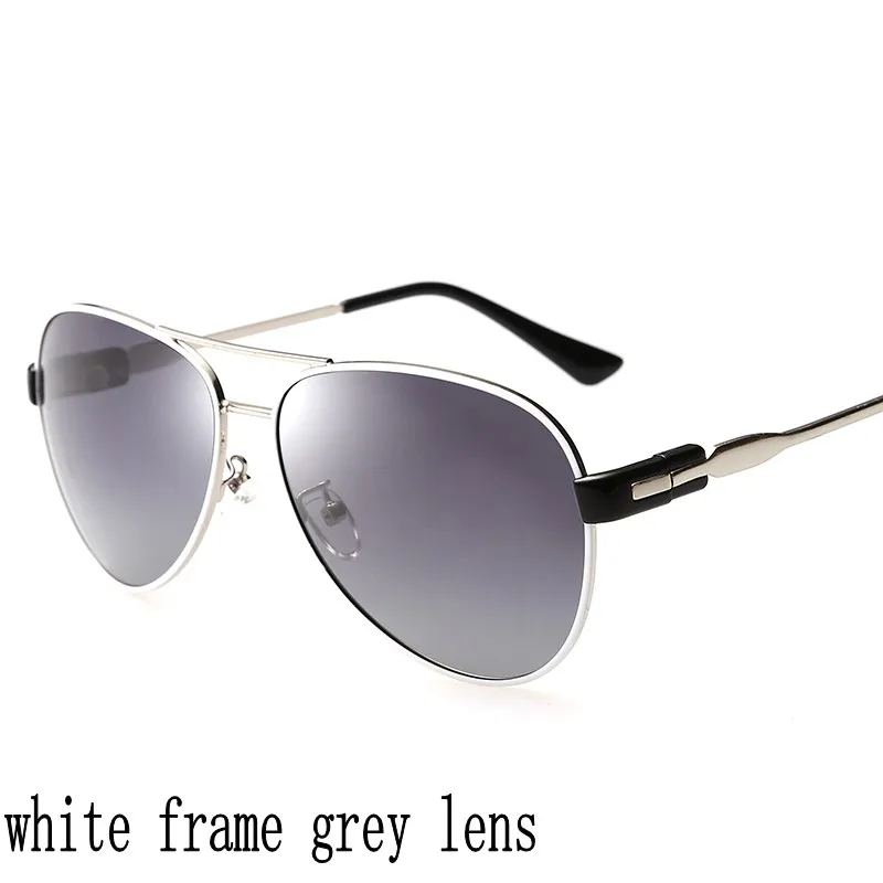 white grey HDSUNFLY поляризованные солнцезащитные очки, авиационные элегантные женские солнцезащитные очки anteojos, женские очки UV400 - Цвет линз: white grey
