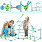 Детские строительные игрушки Форт-палатка, наборы для строительства сделай сам, 3D Игровая палатка, палочки для дома, дизайнерские строительные инструменты, сборные игрушки, подарки для детей