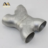 stainless steel sub interface sub two transfer accessories universal welding exhaust pipe noise eliminator four way