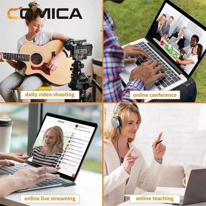 Беспроводной многофункциональный микрофон COMICA VDLive10 MI 2 4G с разъемом Lightning для