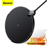 baseus 15w wireless charger for iphone 13 12 pro max led digital display induction fast wireless charging pad for samsung xiaomi