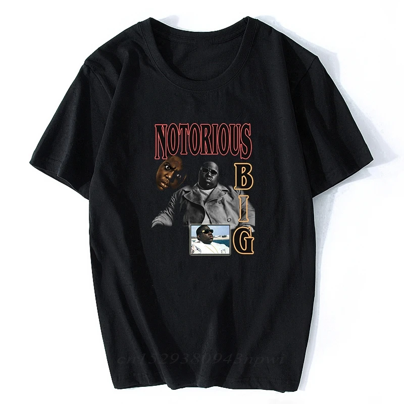 Notorious Big мужские короткий рукав Бигги Смолс футболка в стиле хип хоп рок н мужской