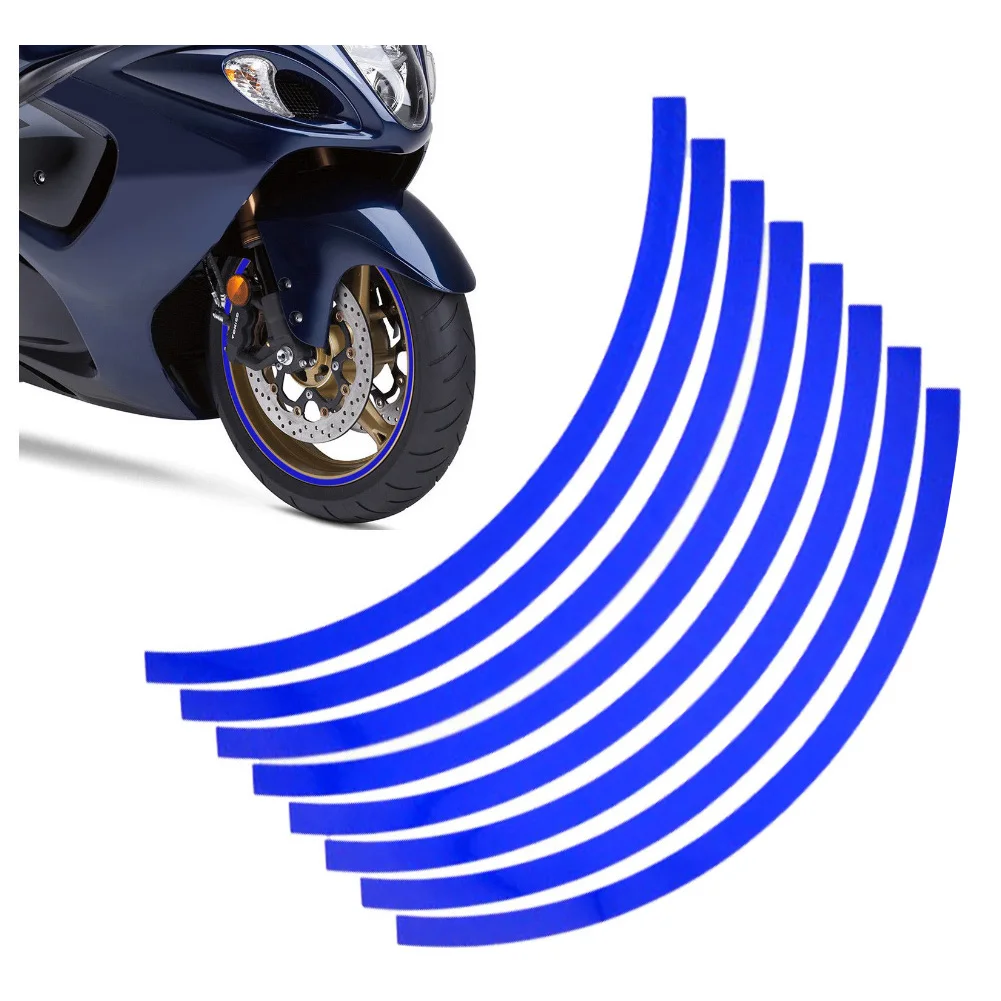 2 Sheets Universal Fluorescent Reflective Decal Car Auto Wheel Rim Tape Sticker | Автомобили и мотоциклы