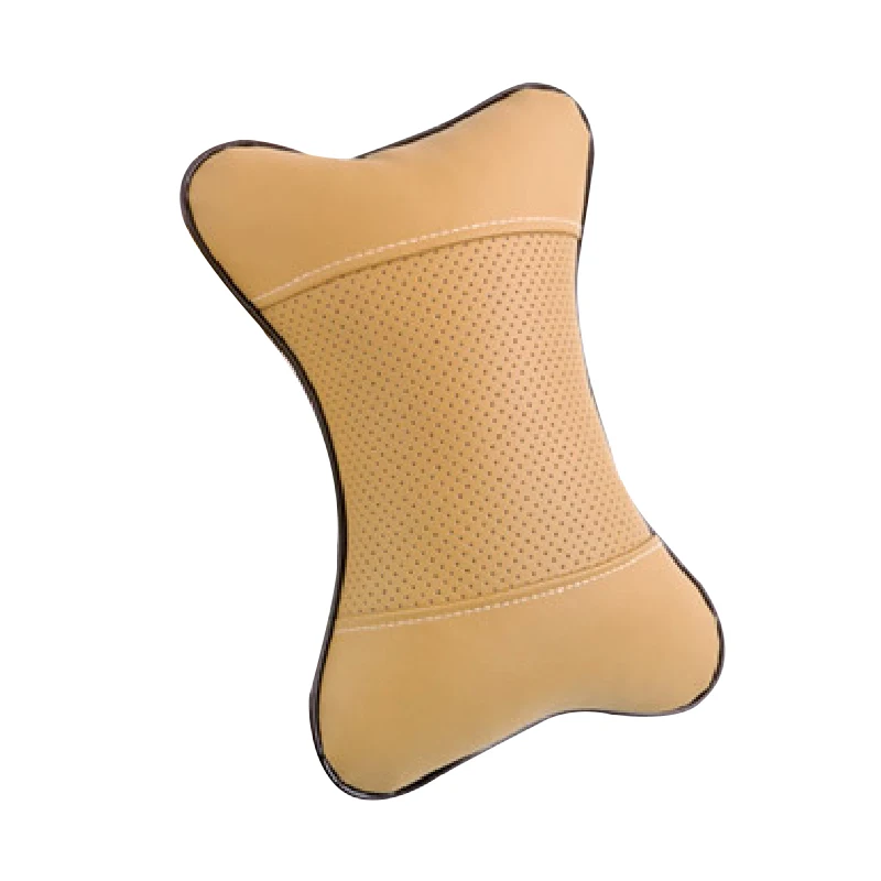 

Car Universal Seat Headrest Double Side Pu Leather Neck Memory Pillow Head Support Protector Cushion Auto Travel Accessories