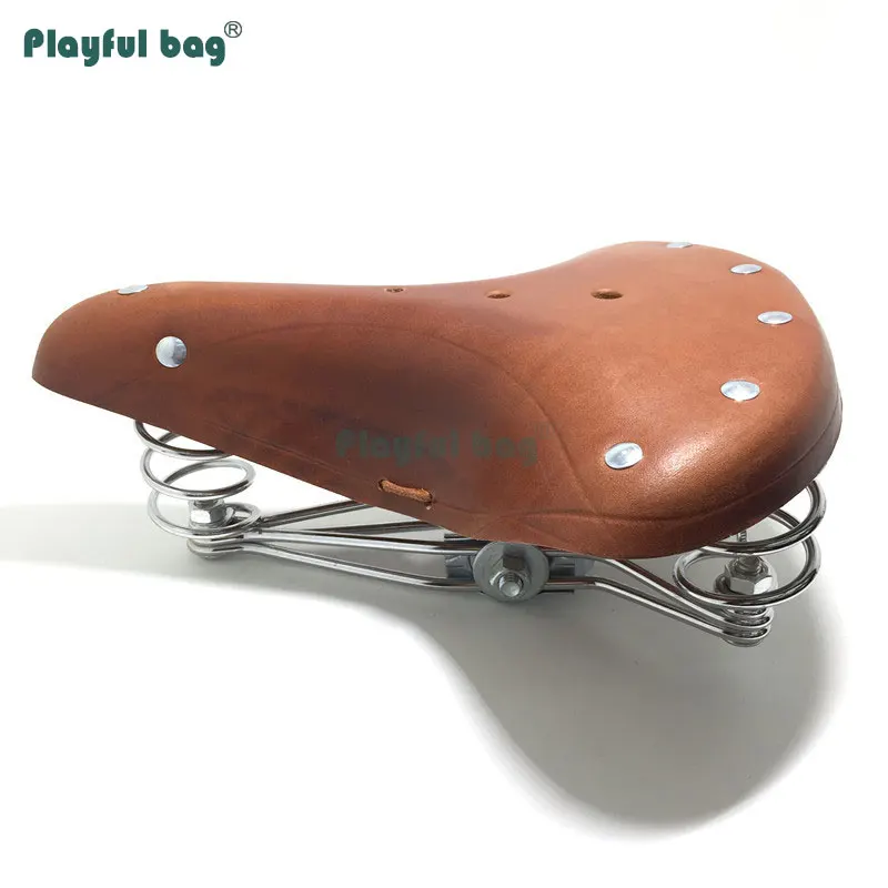 

Playful bag Mountain bike seat cushion Vintage saddle Spring cushion Universal for vintage bicycle cushions Bike Accessory GA06
