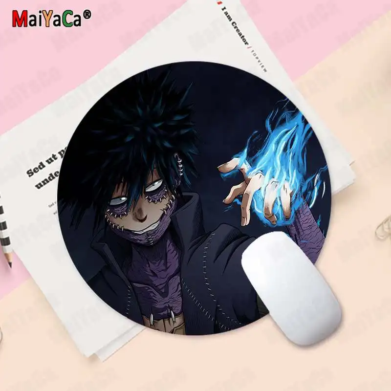 

Maiyaca New Designs MY HERO ACADEMIA DABI High Speed New round Mousepad Anti-Slip Laptop PC Mice Pad Mat gaming Mousepad