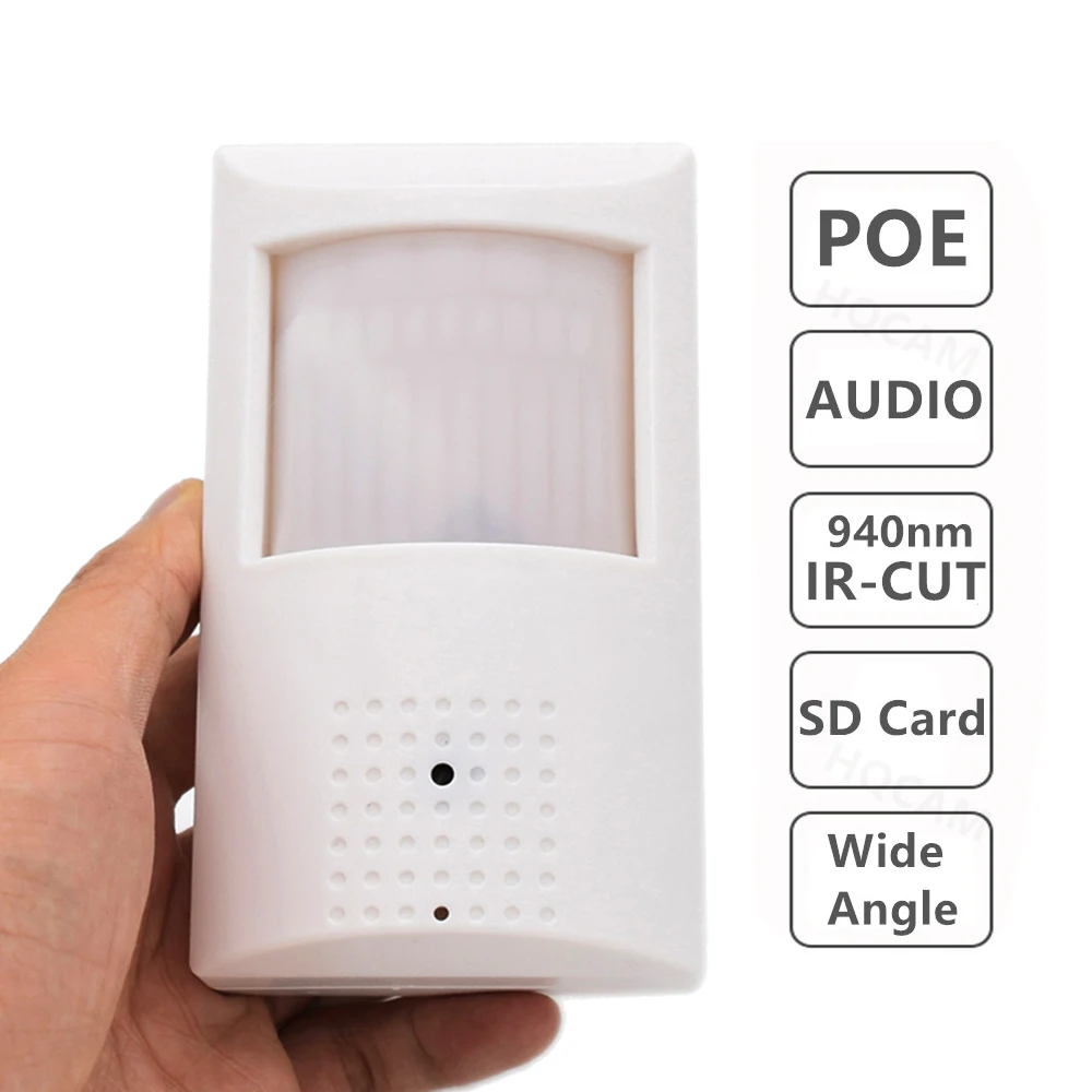POE аудио 940nm Невидимый ИК H.265 5MP IP камера 1940P 1080P PIR светодиодный охранный CCTV система