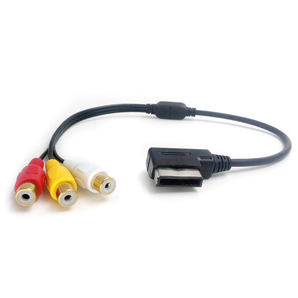 

Car Media IN Music Interface AMI to 3RCA DVD Video Audio Input AUX Cable Adapter for Volkswagen AUDI A1 A6L A7 A8L Q3 Q5 Q7