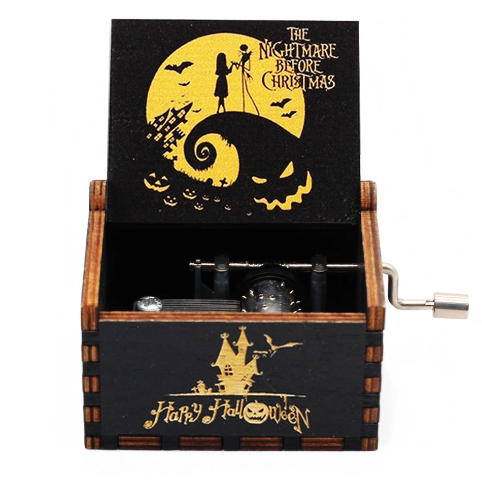 Деревянная Музыкальная шкатулка на Хэллоуин аниме убийца демонов атака титанов
