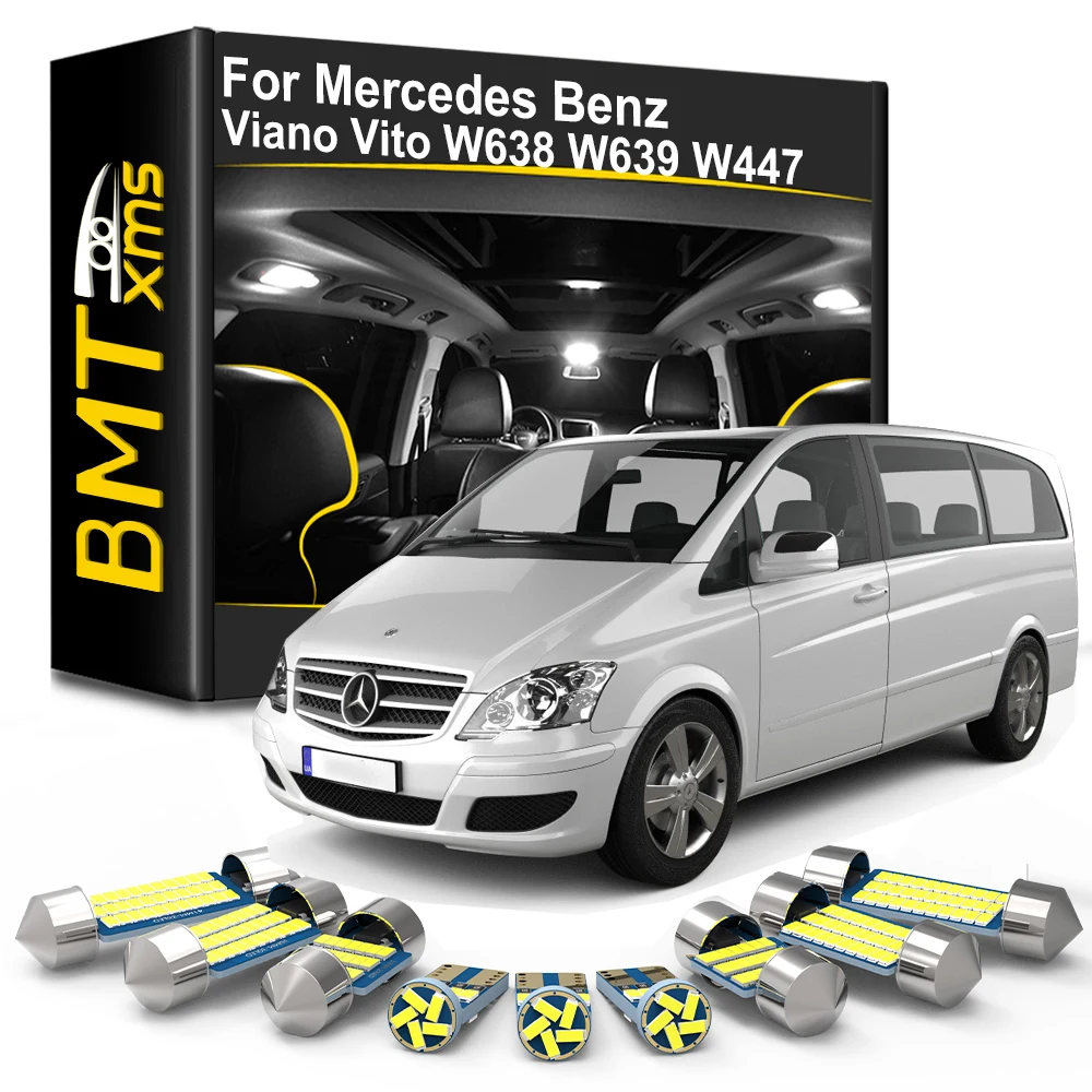 

BMTxms Canbus For Mercedes Benz Viano Vito W638 W639 W447 1996-2012 2013 2014 2015 2016 2017 2018 Accessories LED Interior Light