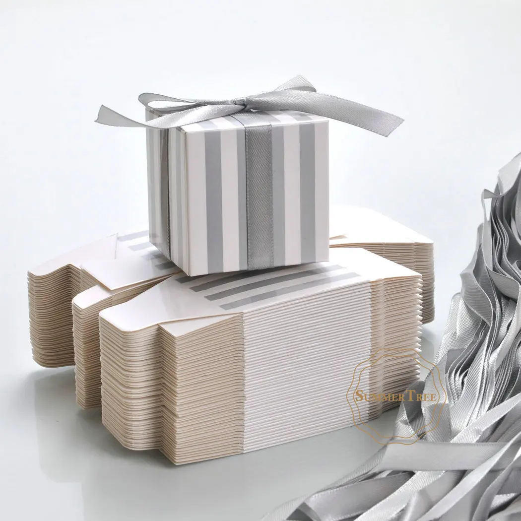 50 шт. полосатые коробки для конфет | Дом и сад