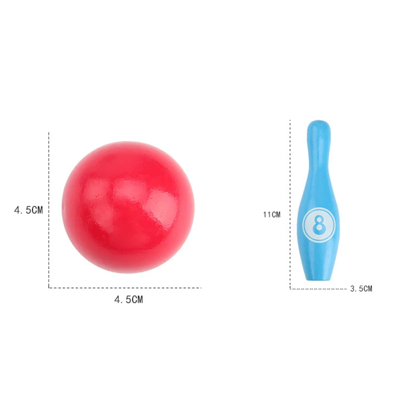 Kids Bowling Toys Set 10 Colorful Pins 2 Balls Toddlers Printed with Number Gift for Boys Girls 1-6Years Old | Спорт и развлечения