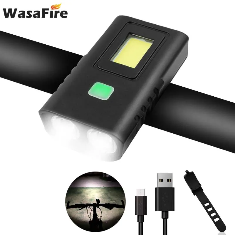 Велосипедная Передняя светильник USB Перезаряжаемые светодиодный велосипед