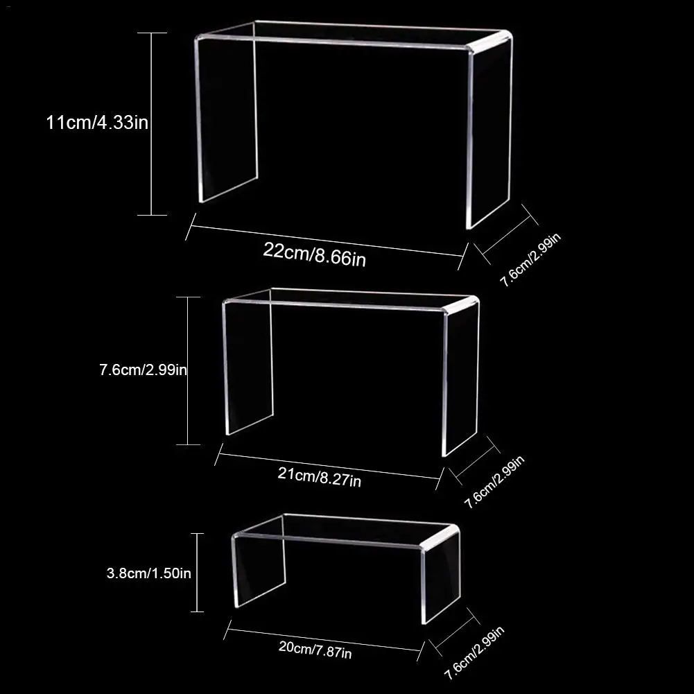 Новый прозрачный акриловый демонстрационный стенд 3 уровня многофункциональный