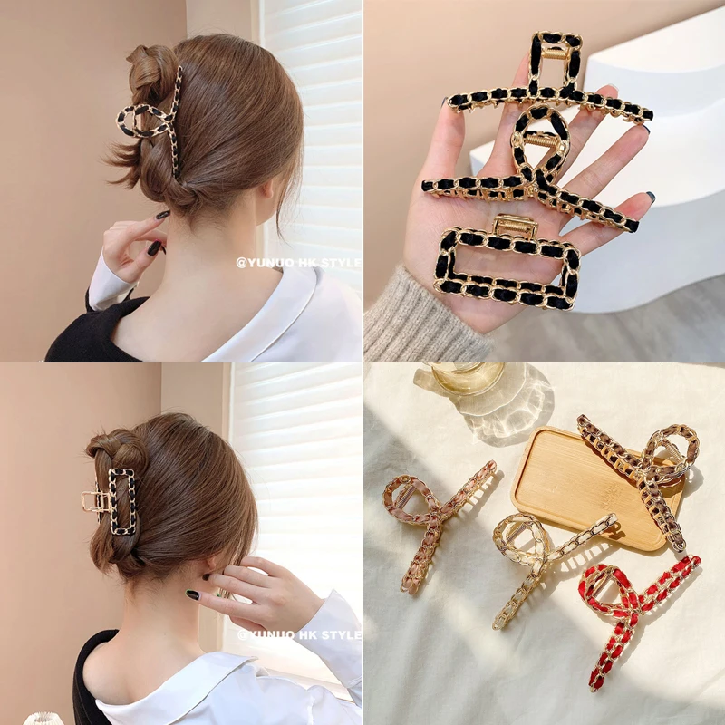 Модный металлический зажим в виде акулы женские заколки для волос ленточный